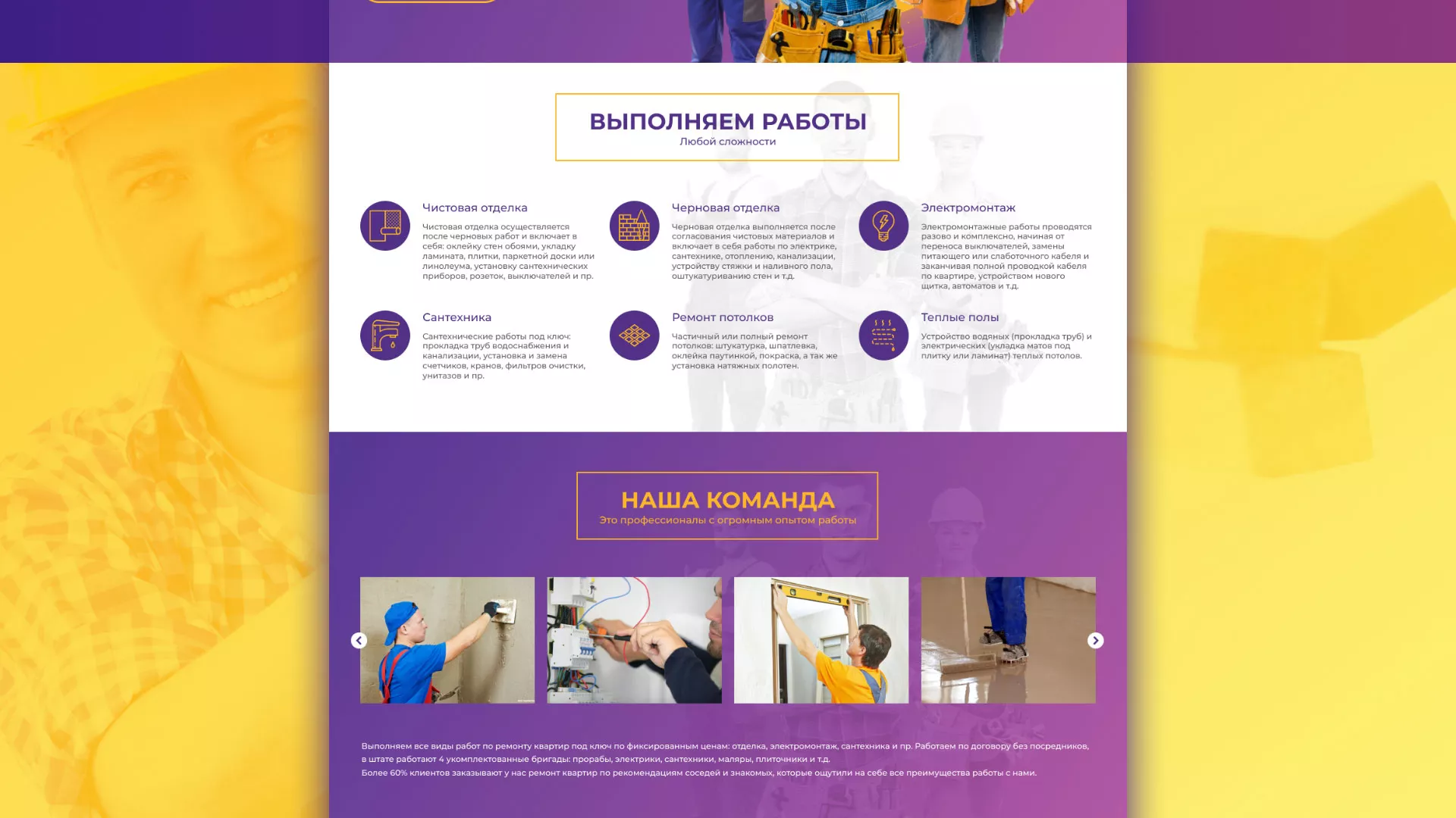 Разработка сайта строительной компании «Милана-Строй» в Ликино-Дулево