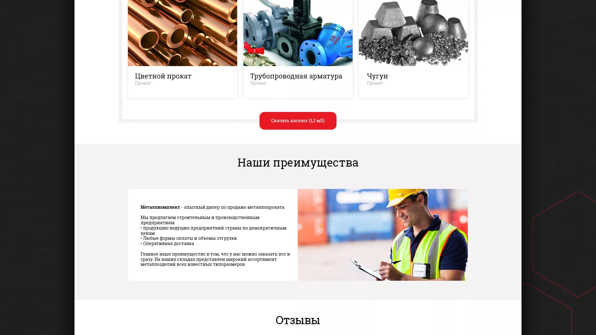 Разработка сайта по продаже металлопроката в Ликино-Дулево